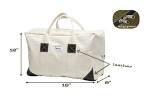 specs of small canvas duffel