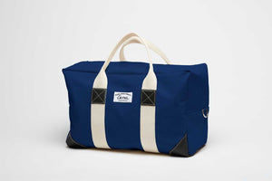 blue small duffel bag