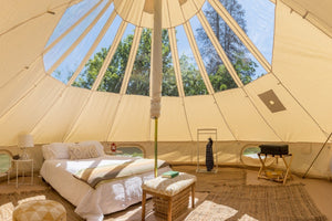 transparent ceiling canvas tent