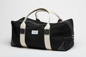 black canvas duffel bag