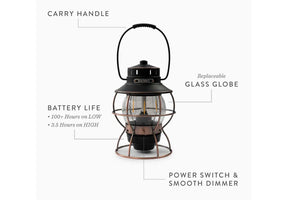 barebones railroad lantern listed features