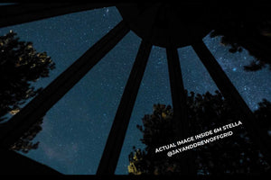 stella stargazing tent view from inside