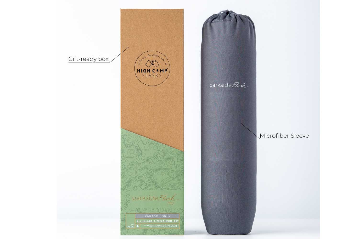 WINE THERMOS WITH INSULATED TUMBLERS, PACKED IN GIFT BOX