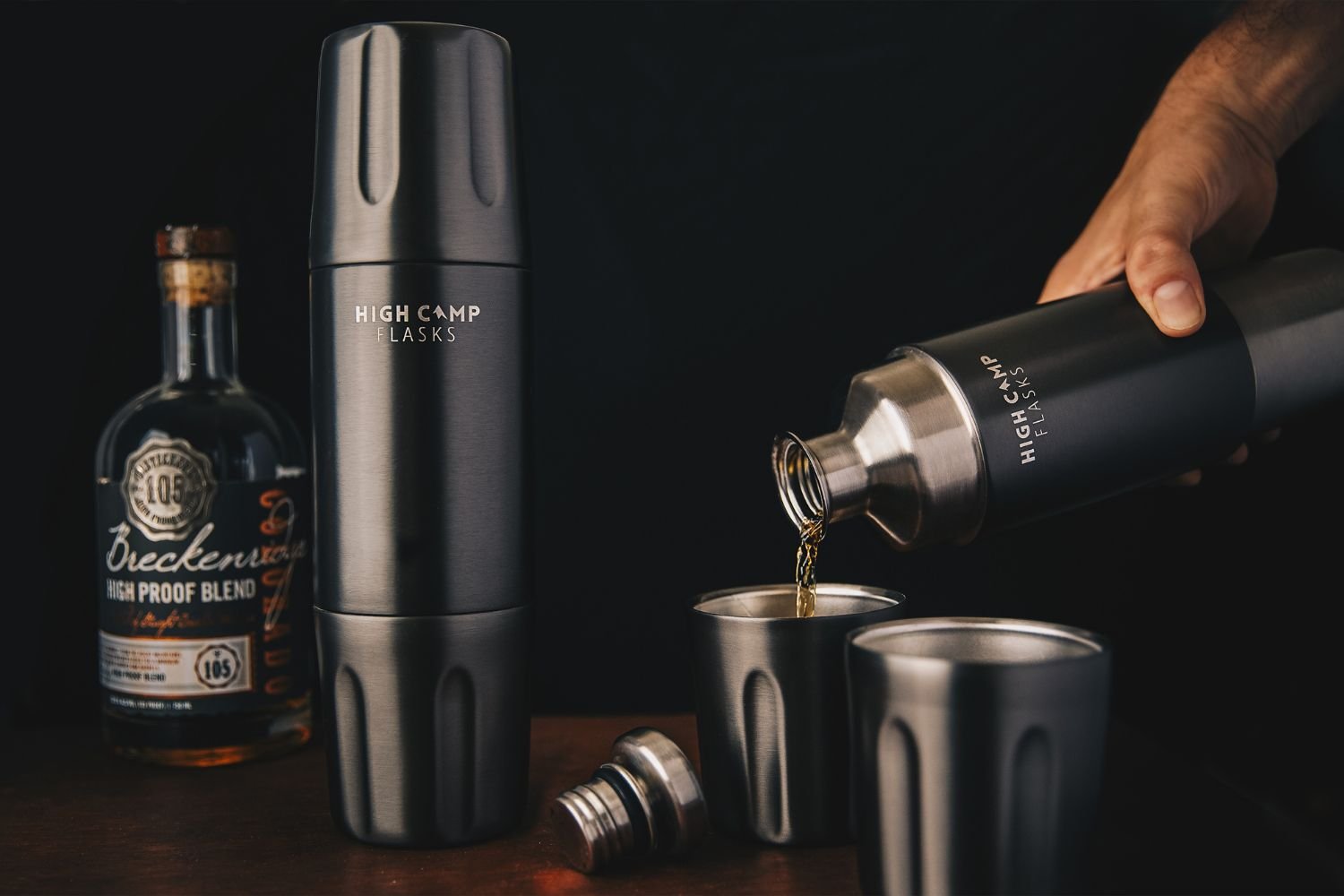 High Camp 750ml Flask and Tumblers – Death & Co Market