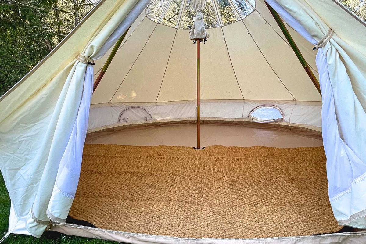 Coir Bell Tent Rug Half Moon 16 5M Size For Sale Life inTents